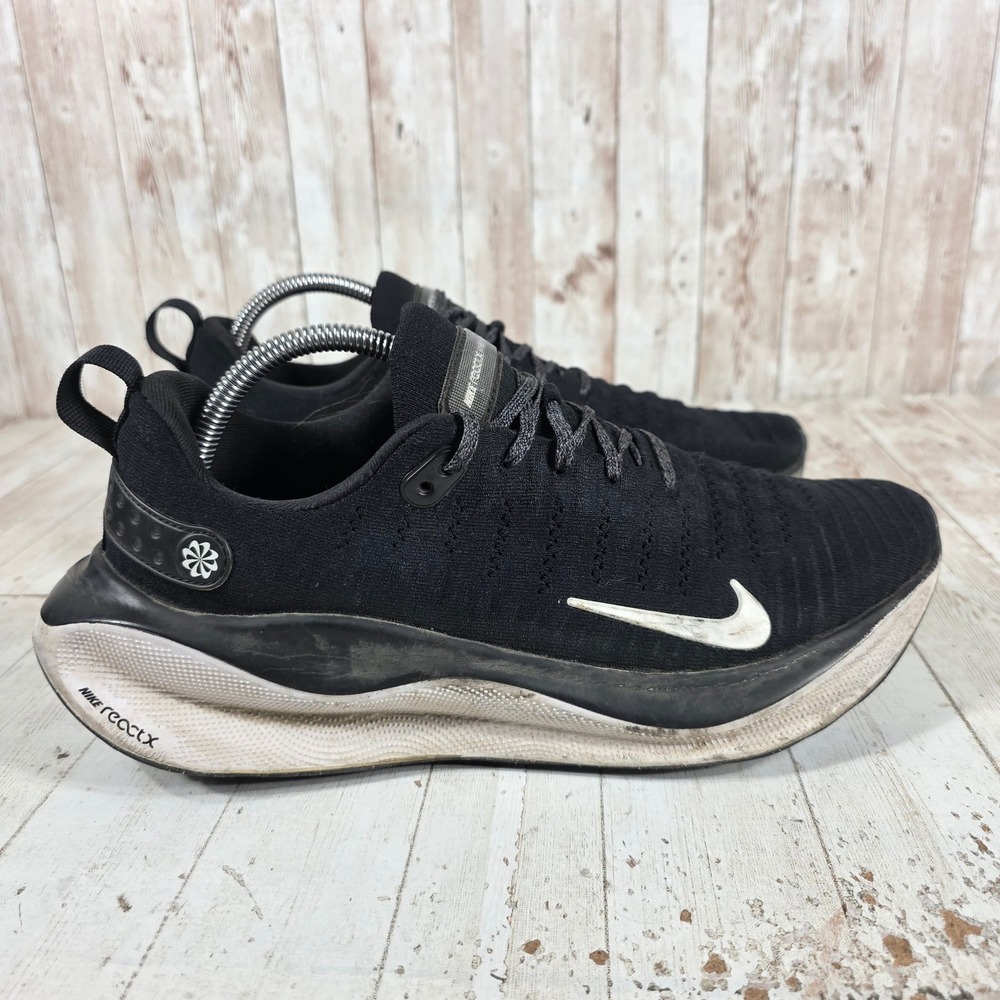 Nike ReactX Infinity Run 4 Mens 10.5 Black White Running Shoes DR2665-001